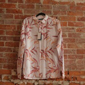 Men's Pink Floral Button Down (never worn)